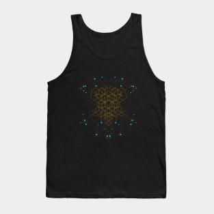 Yellow Neon Cube Abstract Tank Top